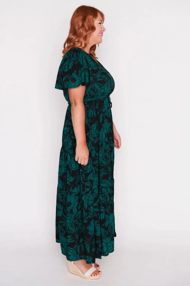 Alexia Midnight Green Dress