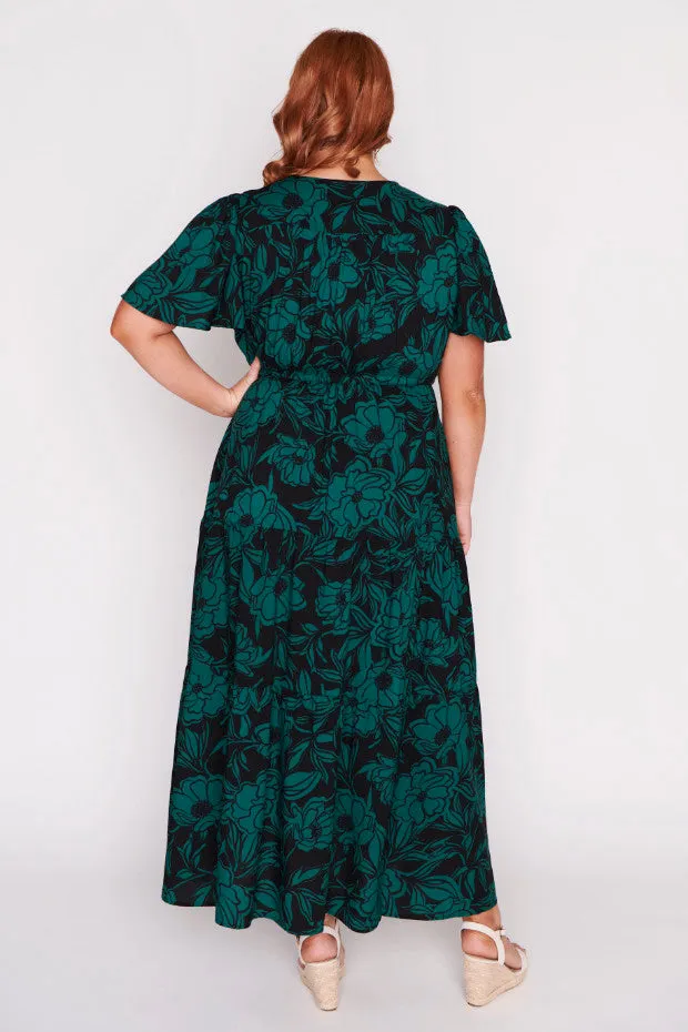 Alexia Midnight Green Dress