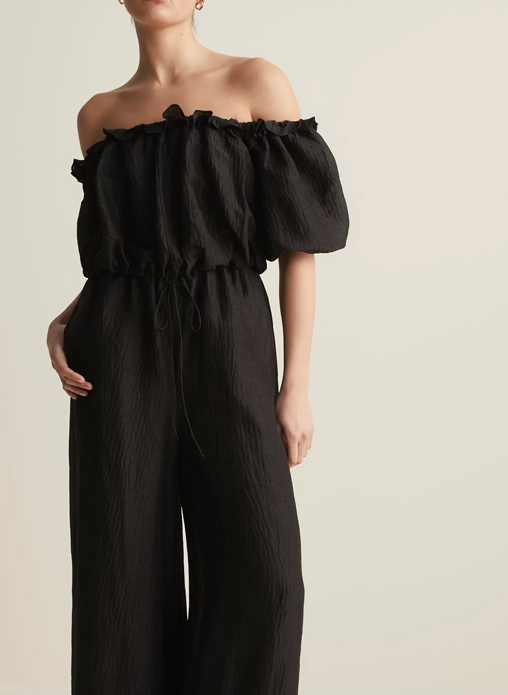 Alicia Cotton Silk Jumpsuit | Black