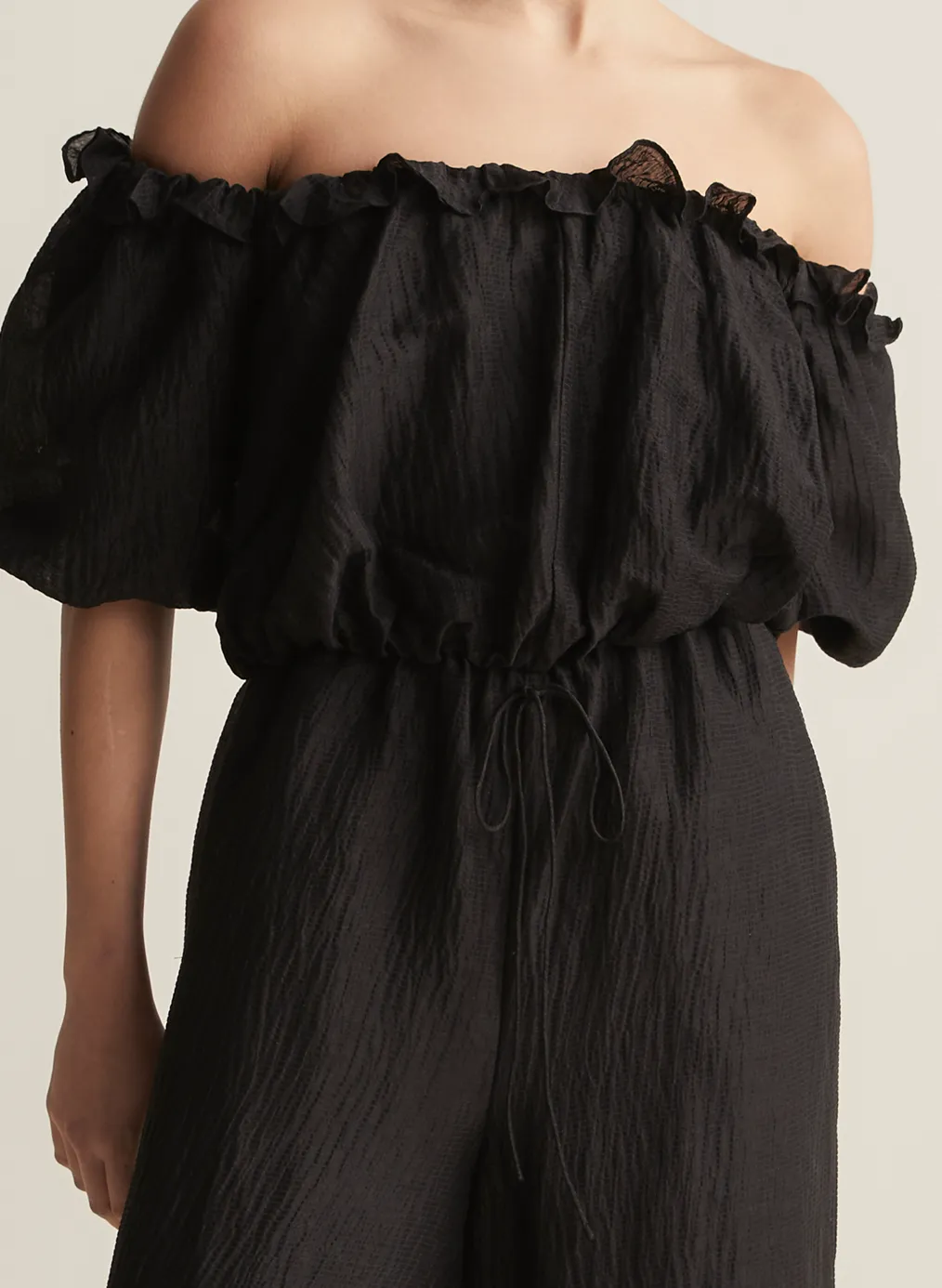 Alicia Cotton Silk Jumpsuit | Black