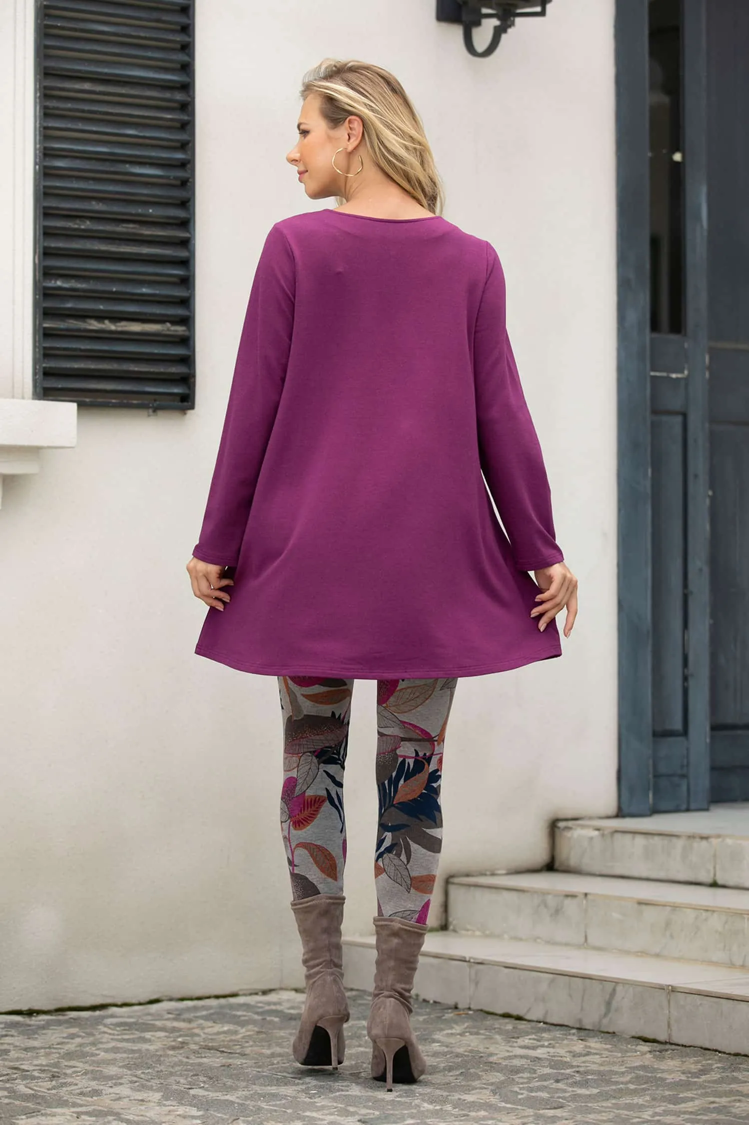 Bamboo Baby French Terry Tunic with Zipper and Pockets