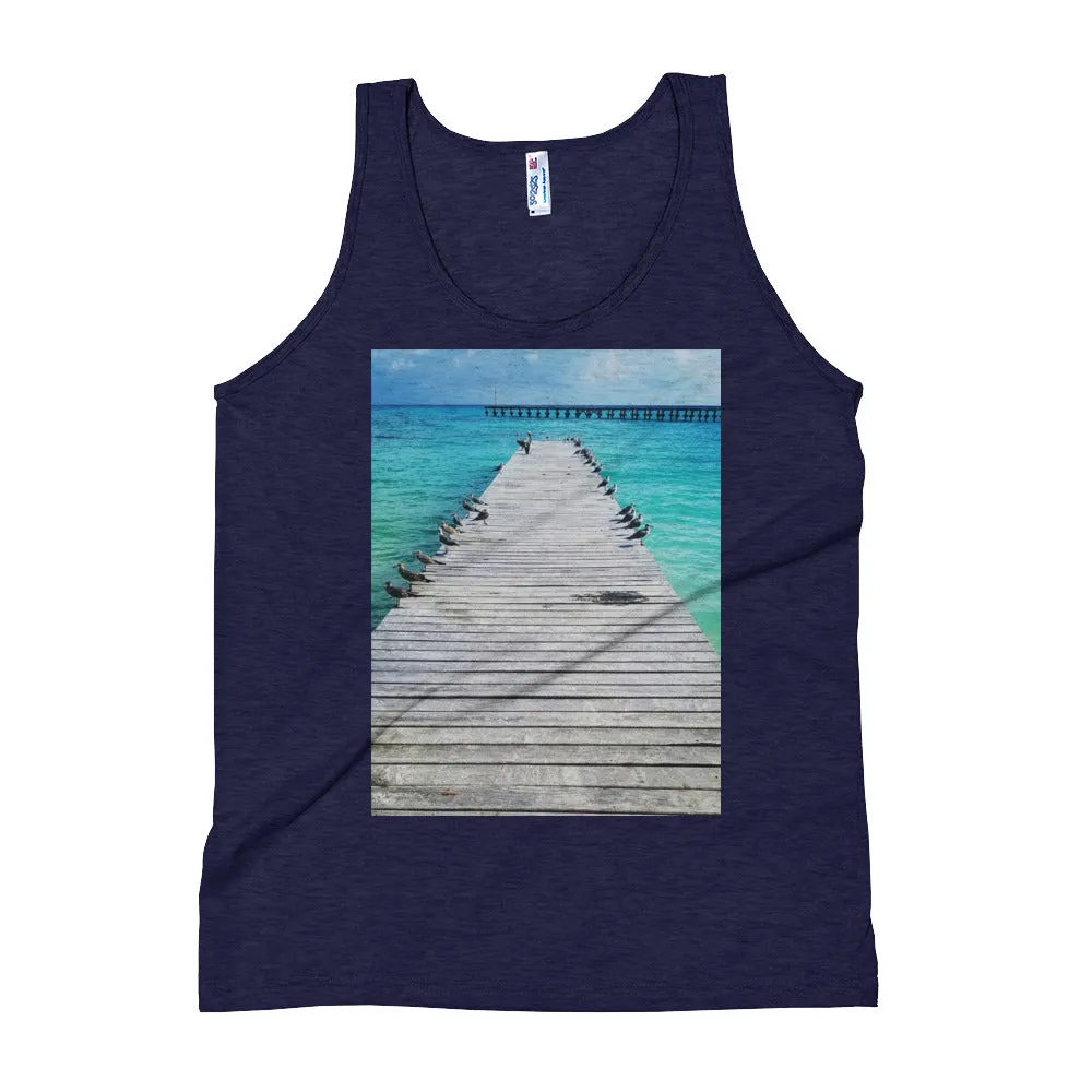Beach Pier Unisex Tank Top