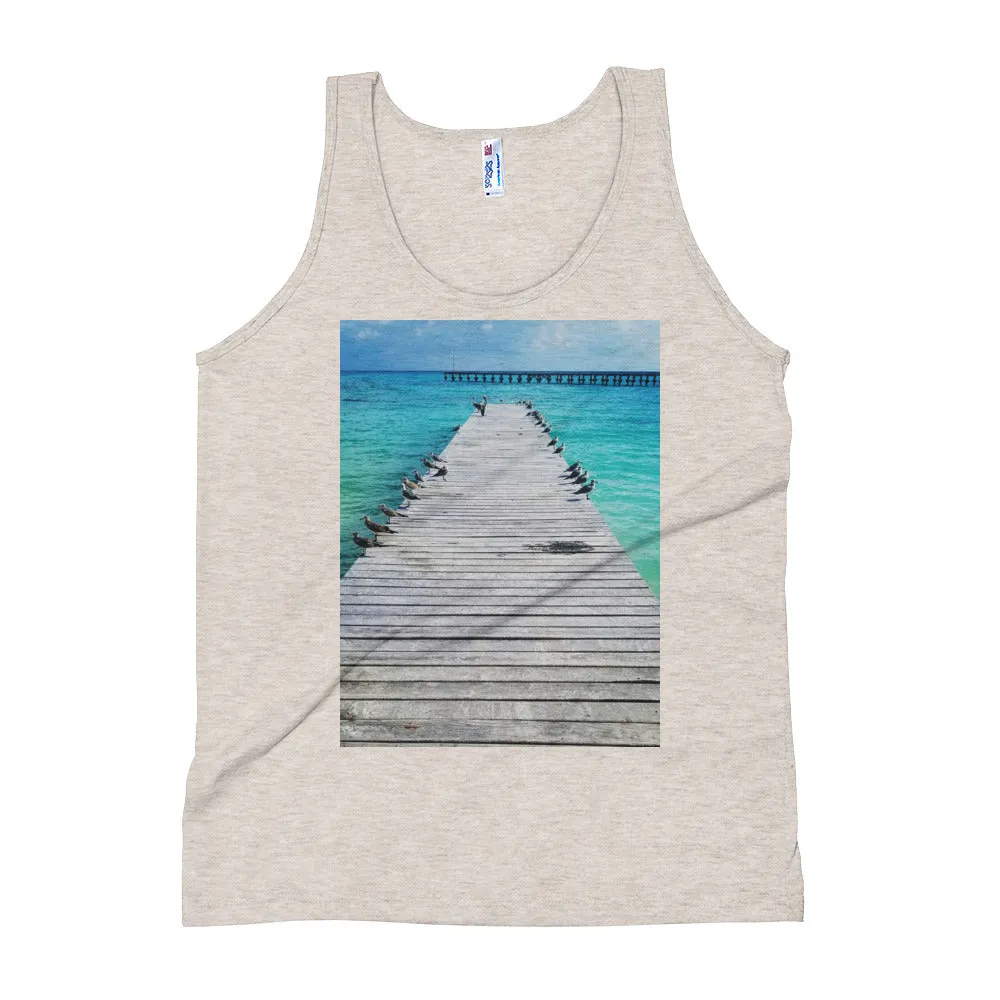 Beach Pier Unisex Tank Top