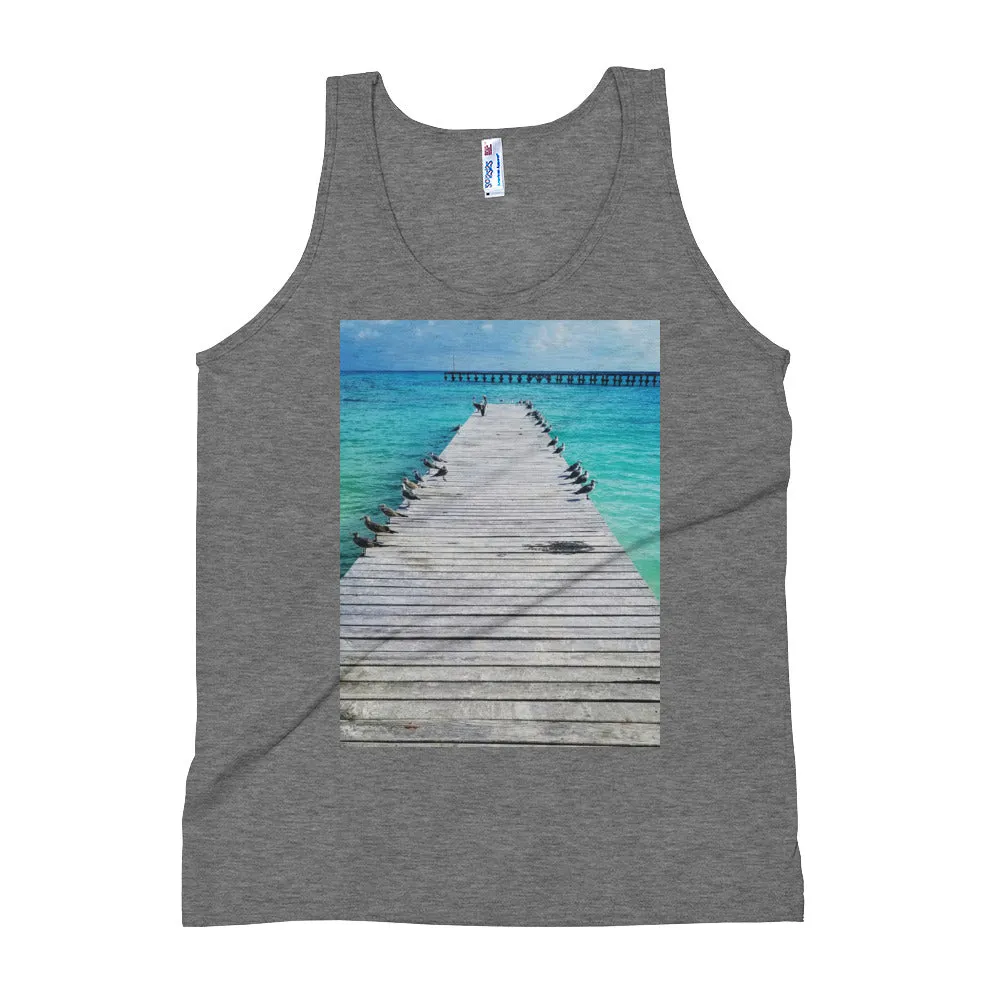 Beach Pier Unisex Tank Top