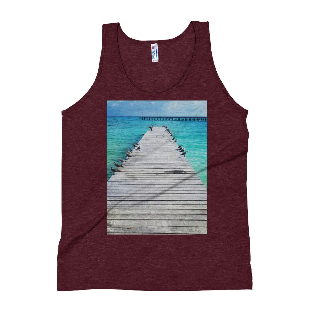 Beach Pier Unisex Tank Top