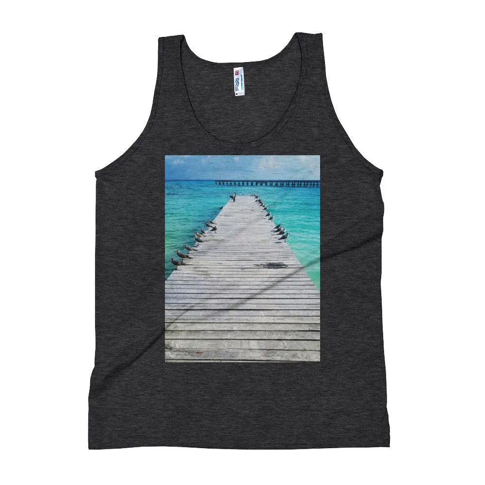 Beach Pier Unisex Tank Top
