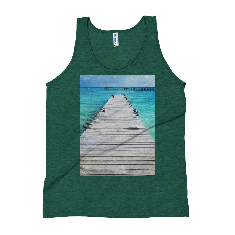 Beach Pier Unisex Tank Top
