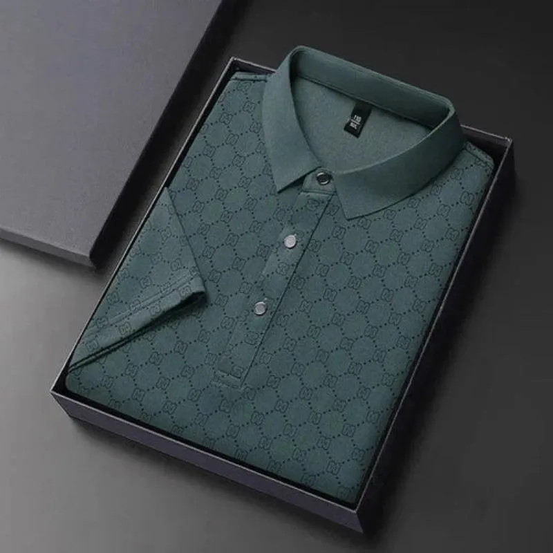 Casual Printed Short Sleeved Polo Shirt Summer