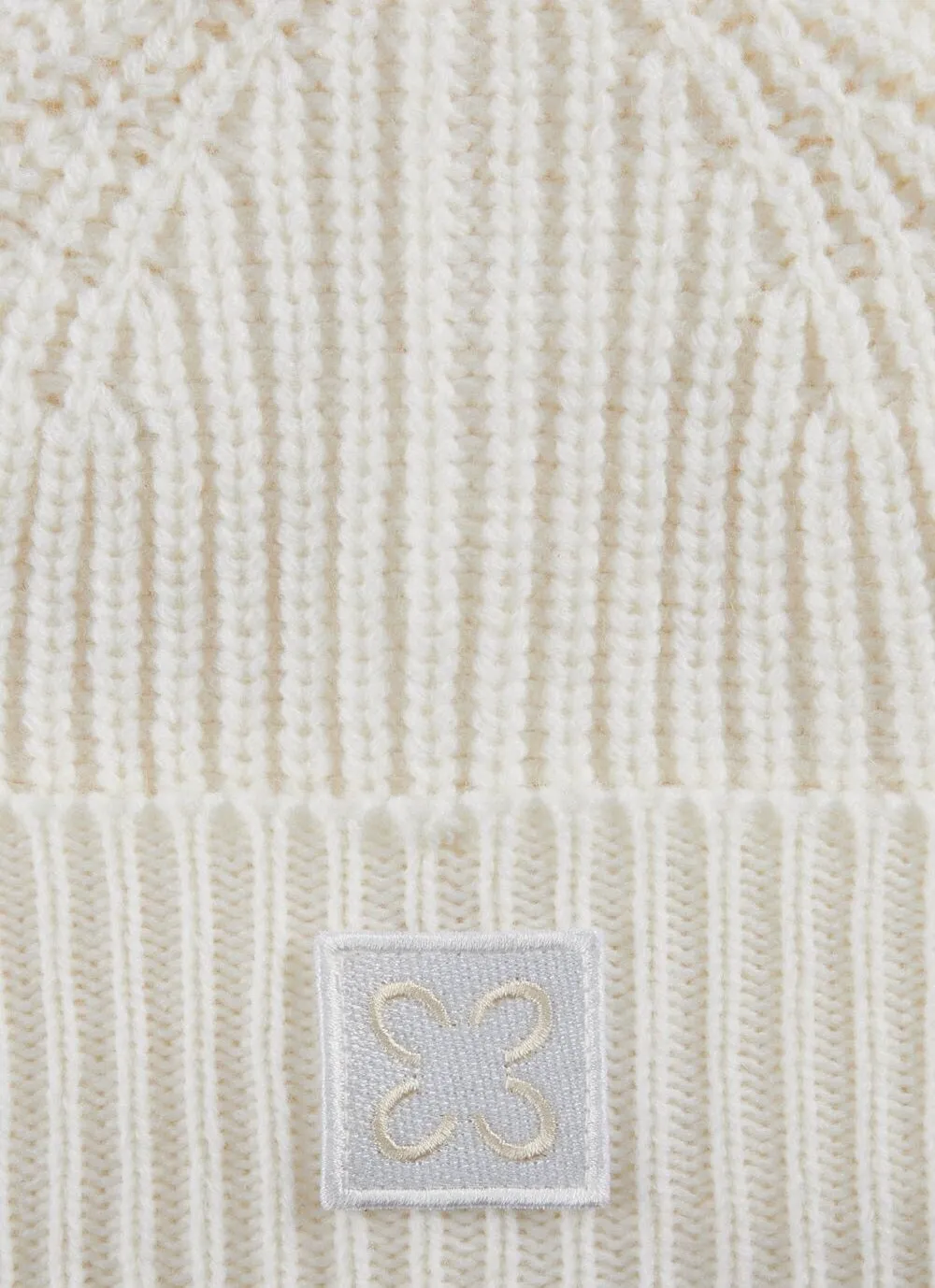 Codello Soft Wool Blend Ribbed Knit Hat White
