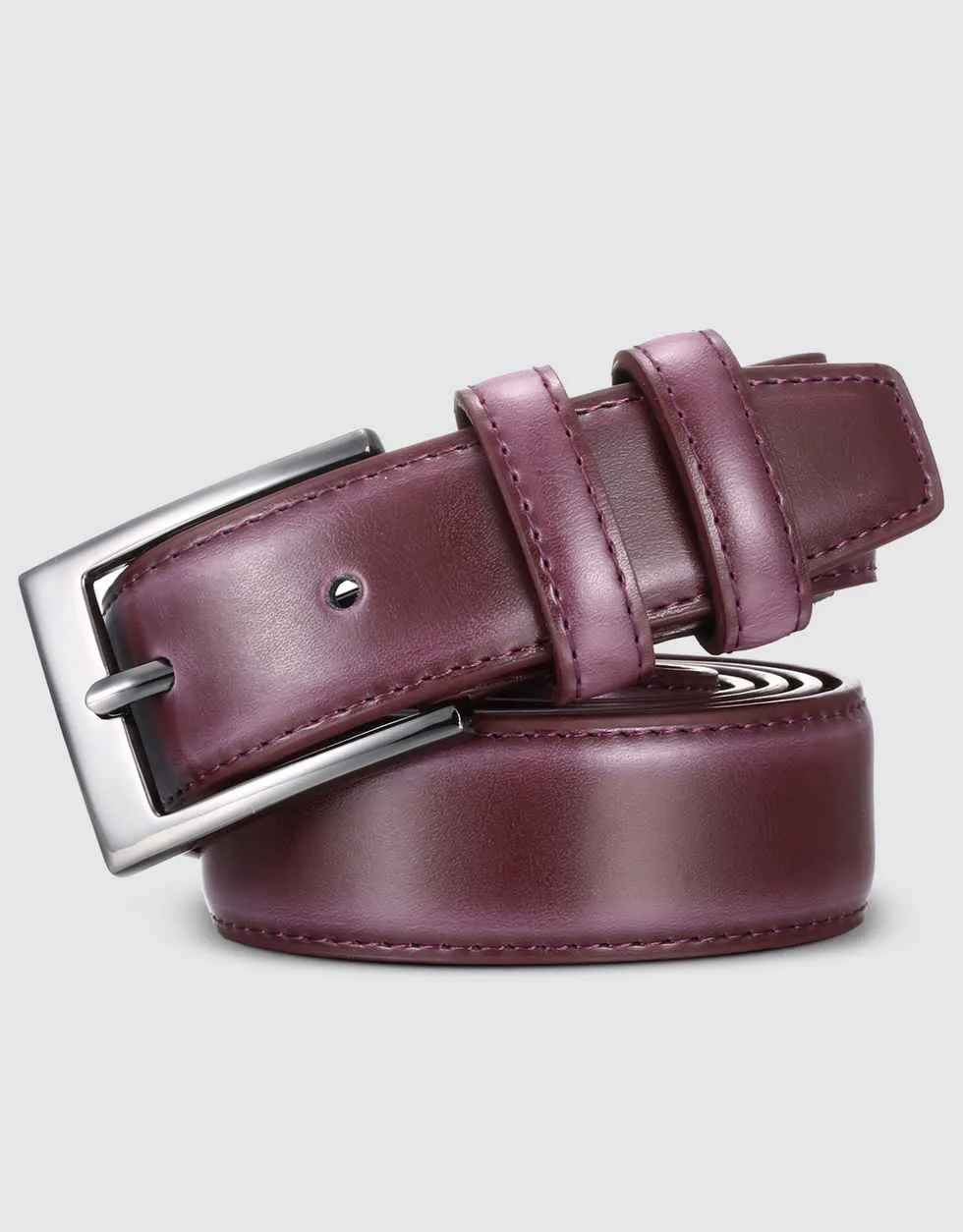 Dual Loop Leather Classic Prong Belt