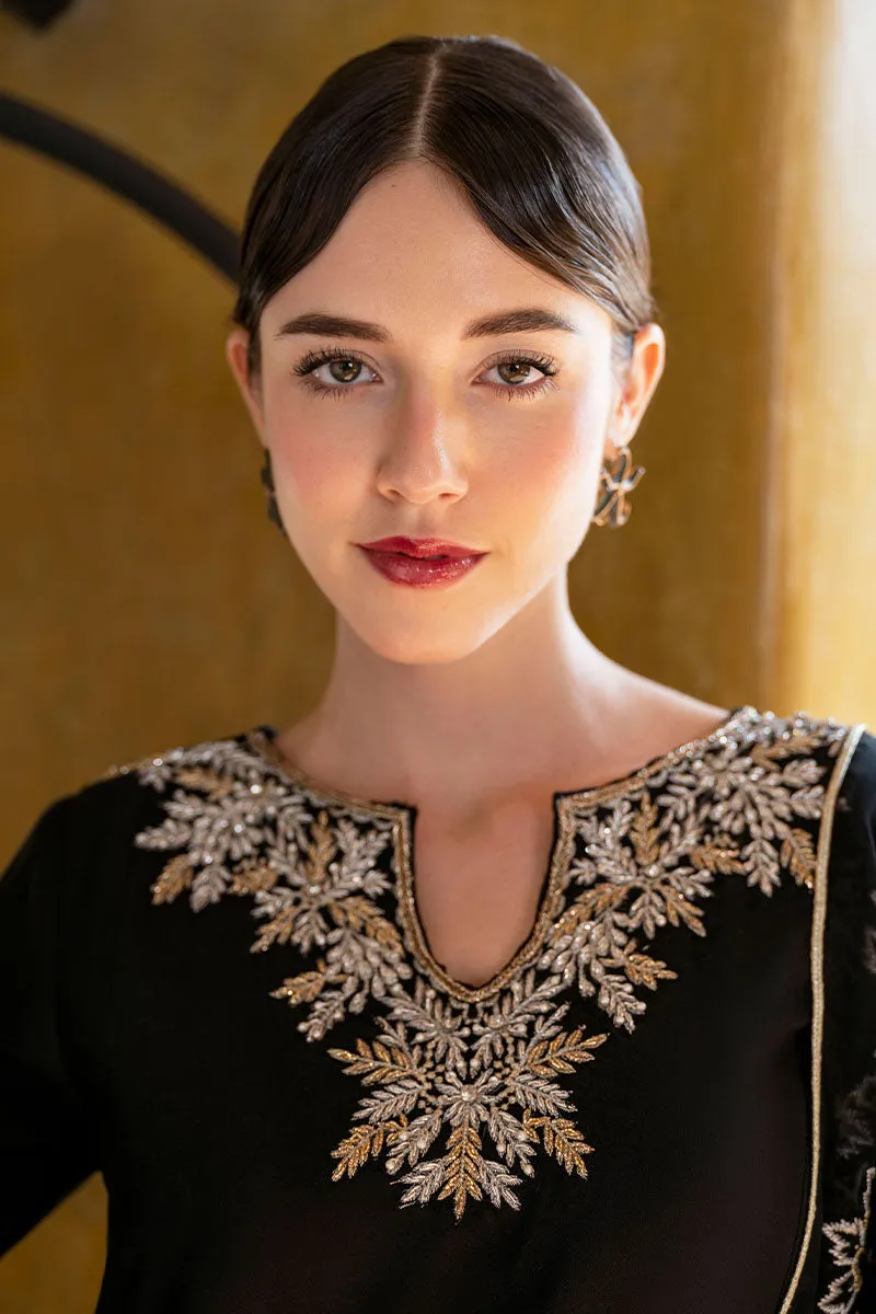 Embellished Black Pakistani Salwar Kameez with Dupatta