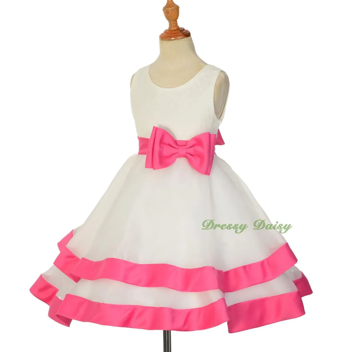 FG310 Lace Organza Tiered Flower Girl Wedding Pageant Party Occasion Dress Size 2-9