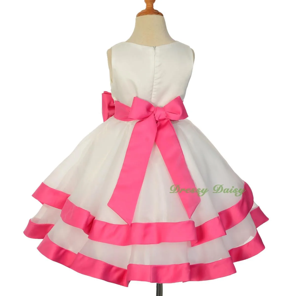 FG310 Lace Organza Tiered Flower Girl Wedding Pageant Party Occasion Dress Size 2-9