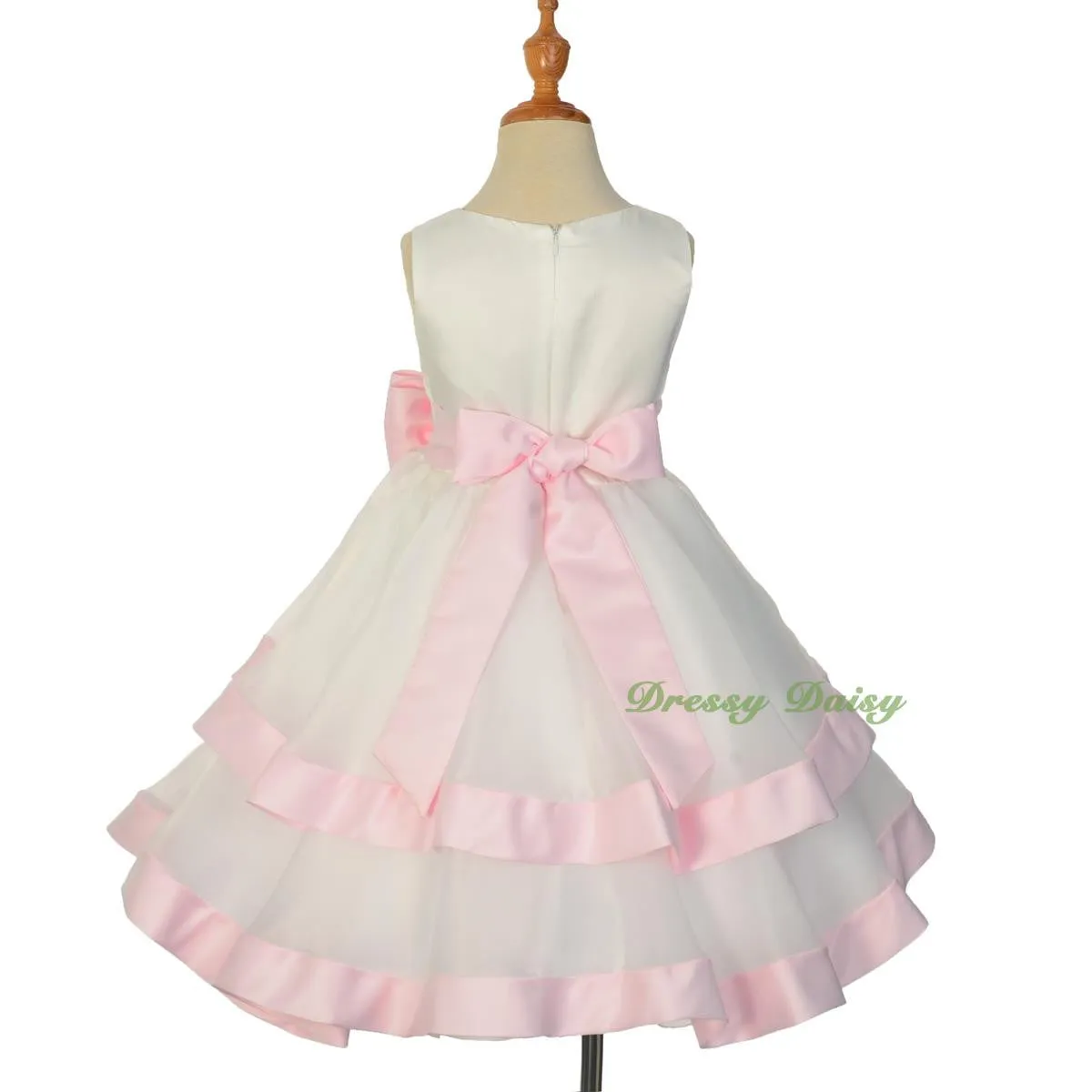 FG310 Lace Organza Tiered Flower Girl Wedding Pageant Party Occasion Dress Size 2-9