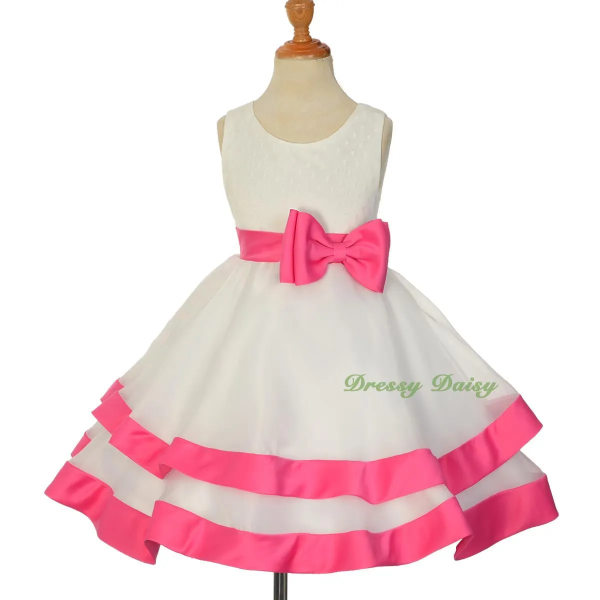 FG310 Lace Organza Tiered Flower Girl Wedding Pageant Party Occasion Dress Size 2-9