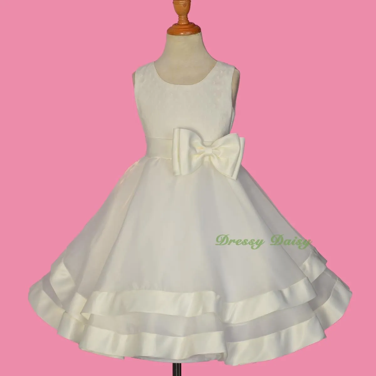 FG310 Lace Organza Tiered Flower Girl Wedding Pageant Party Occasion Dress Size 2-9