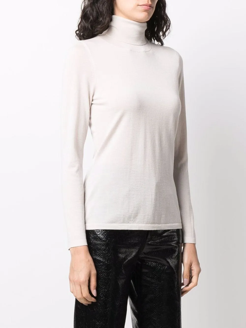 fine-knit roll-neck jumper