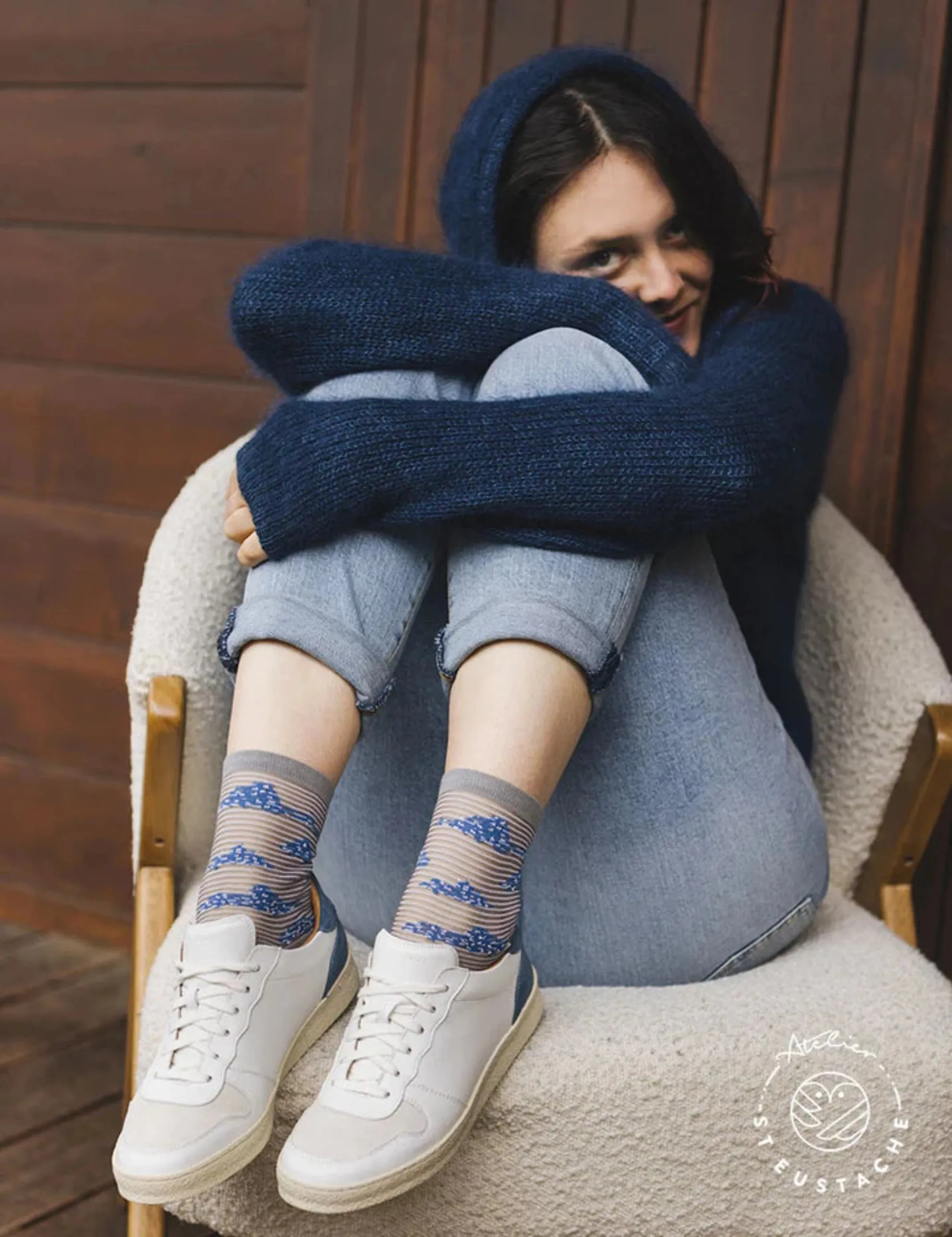 Grey Mist Socks by Atelier St Eustache