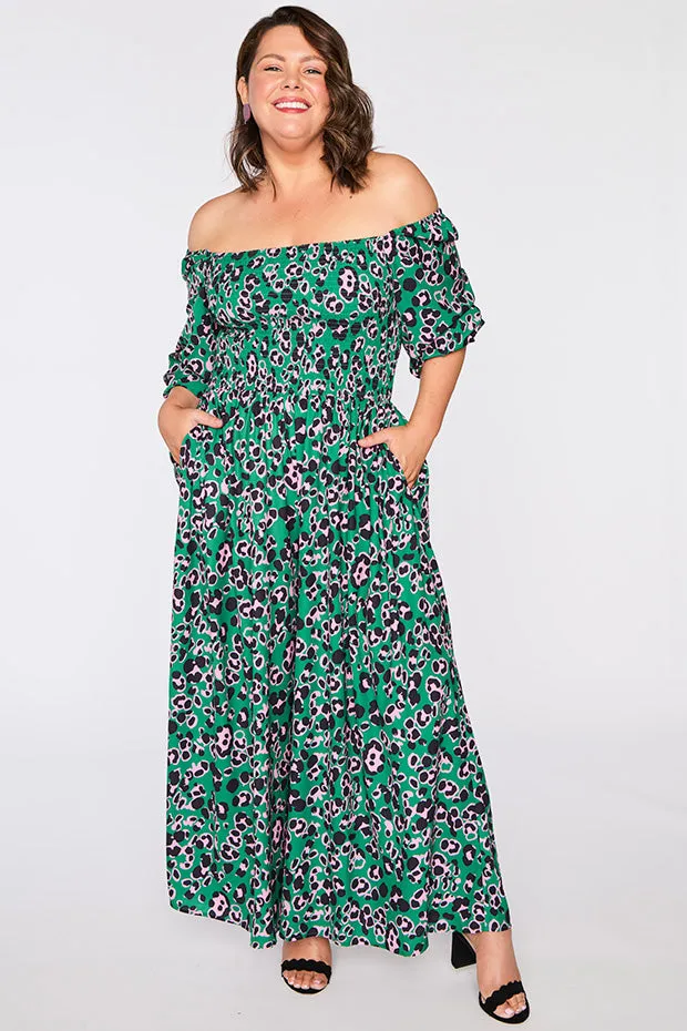 Kiki Green Leopard Jumpsuit