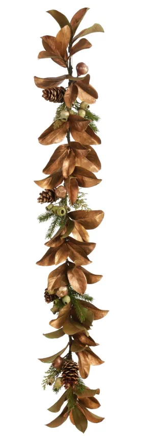 Magnolia Leaf Garland 5-ft