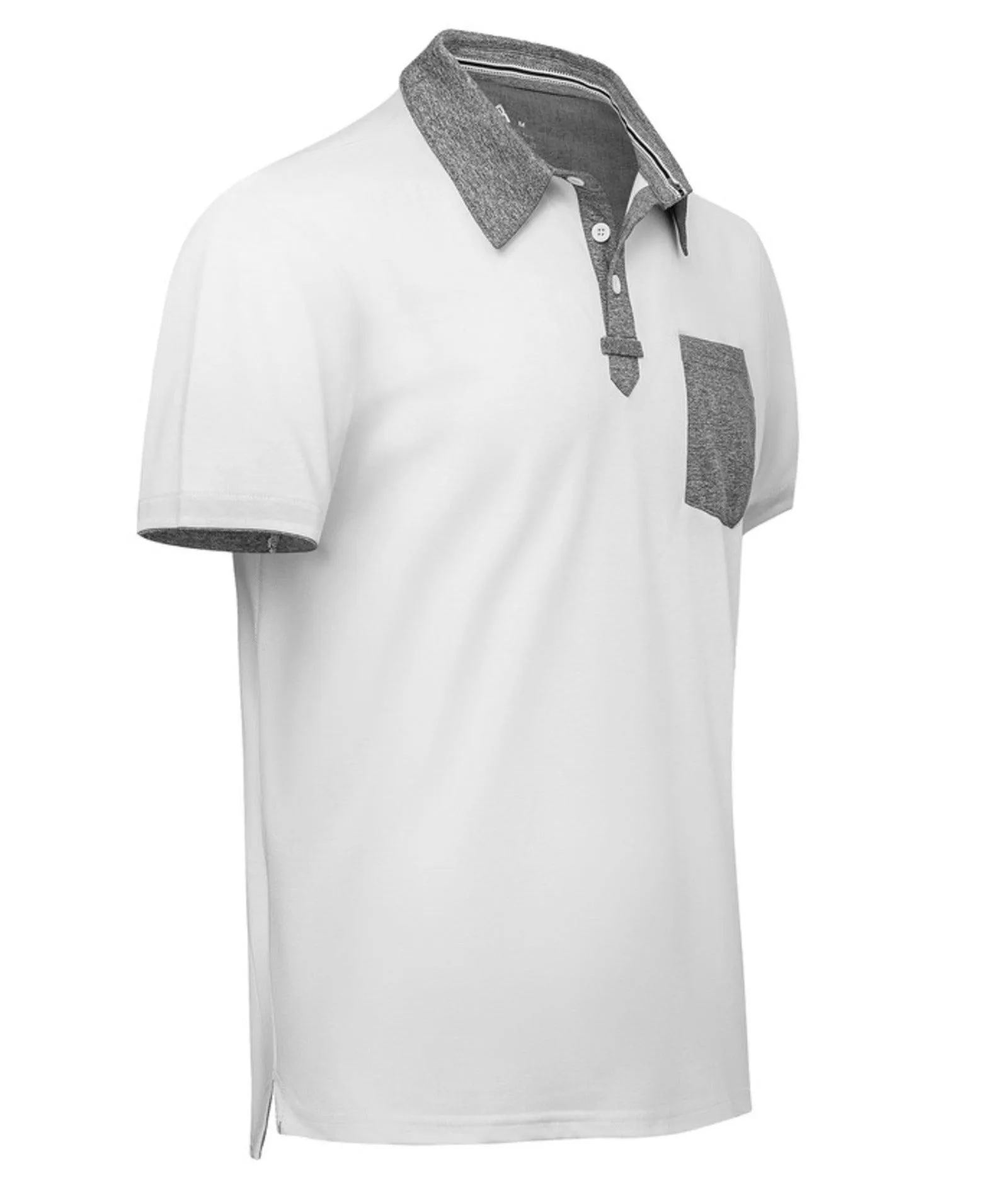 Men's Basic Dry Fit Sports Polo Shirt with Pocket-ZPK007785