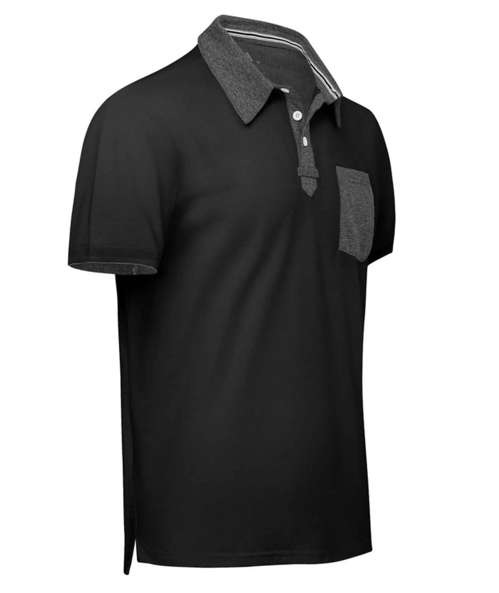 Men's Basic Dry Fit Sports Polo Shirt with Pocket-ZPK007785