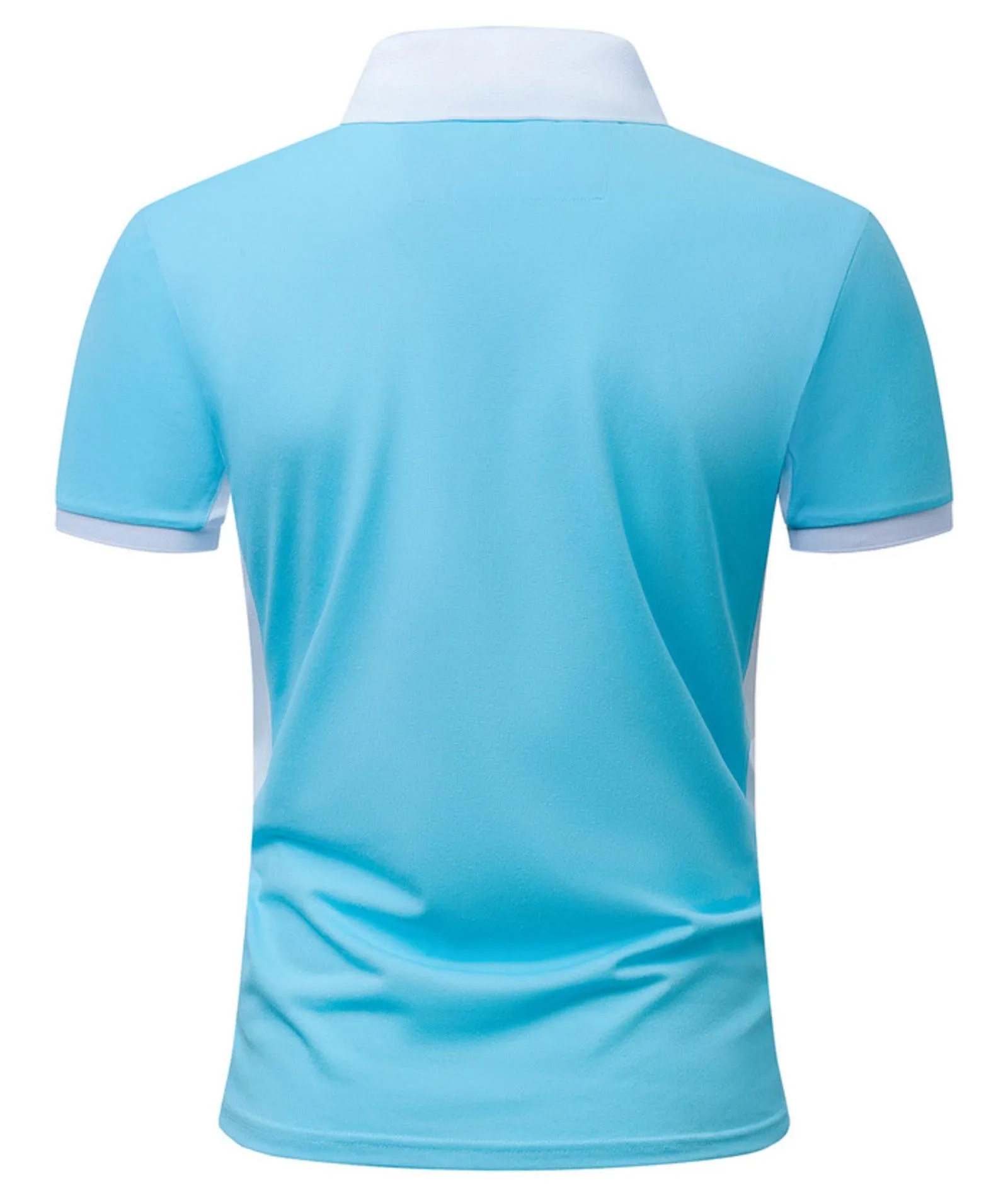 Men's Button Up Slim Fit Polo Shirt-ZPK007904