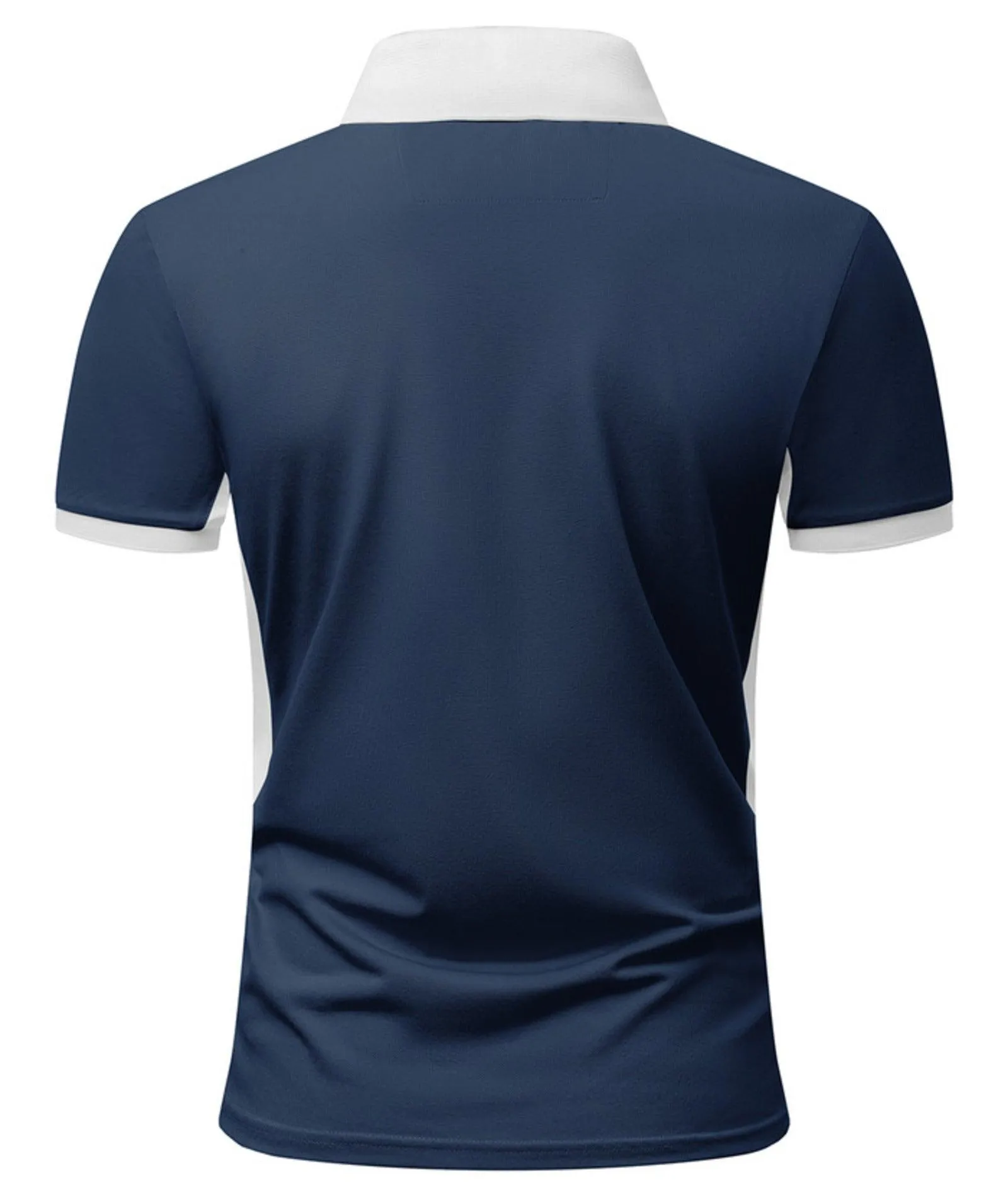 Men's Button Up Slim Fit Polo Shirt-ZPK007904