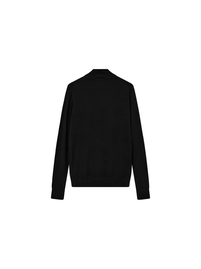 MMGAdam Soft Zip Turtle Neck Black
