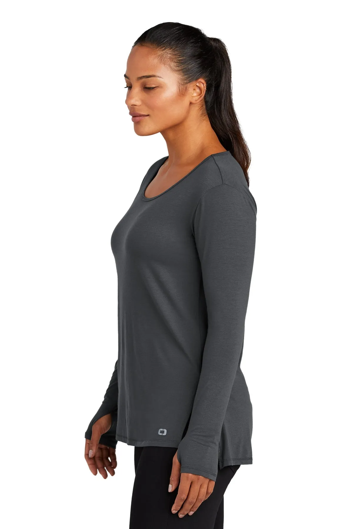 OGIO Ladies Luuma Long Sleeve Customized Tunics, Diesel Grey