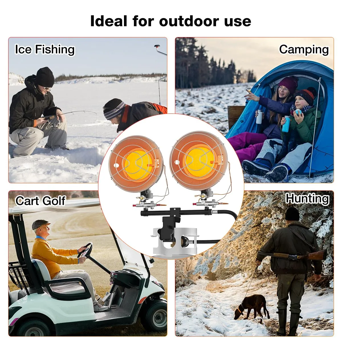 Portable Propane Tank Dual Burners - 30000BTU
