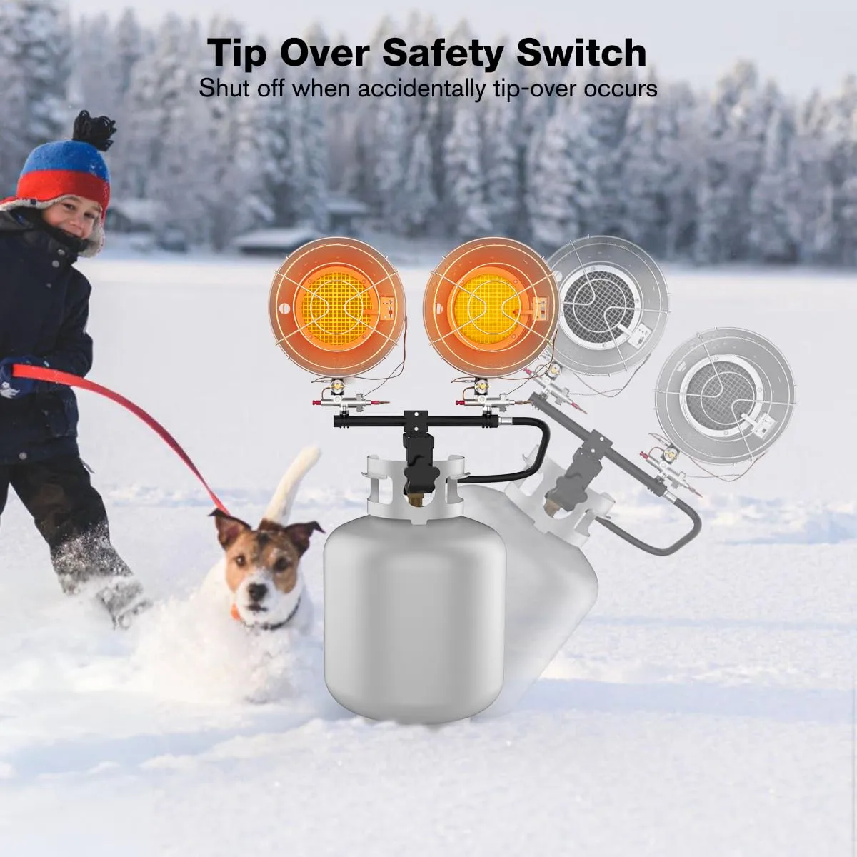 Portable Propane Tank Dual Burners - 30000BTU