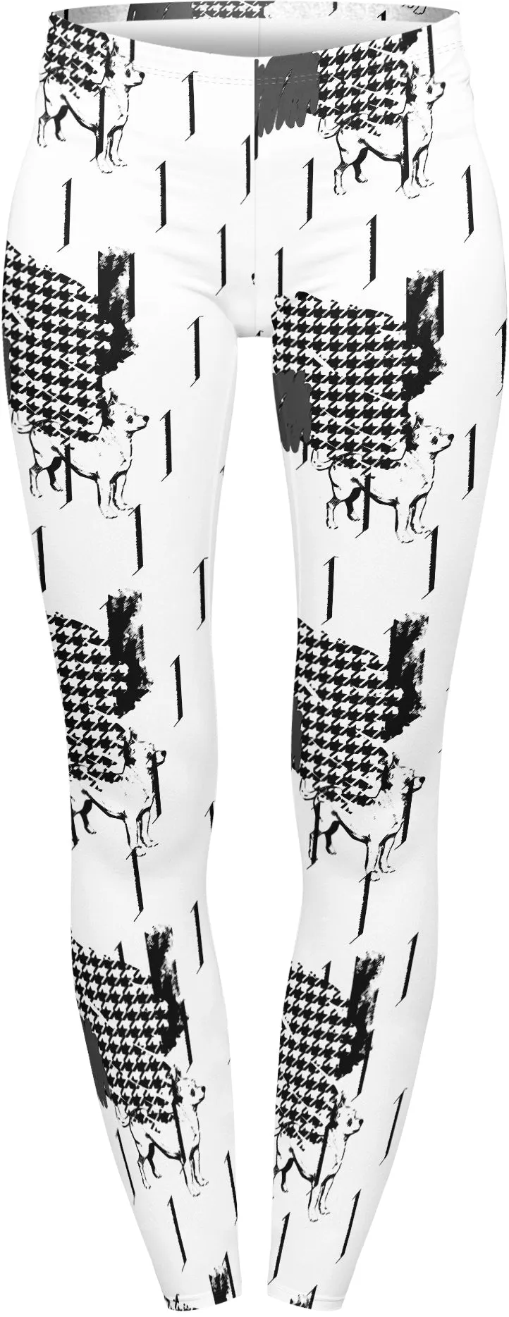 Regular Leggings (8-12 UK Size) - Houndstooth