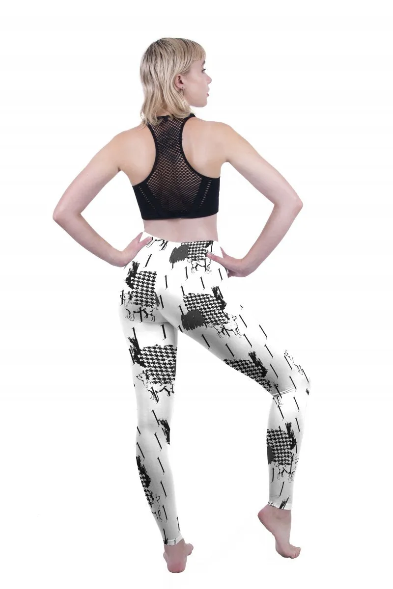 Regular Leggings (8-12 UK Size) - Houndstooth