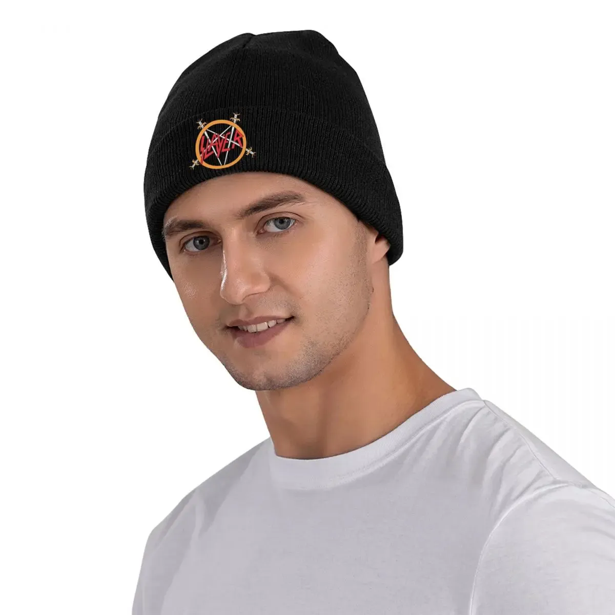 Slayers Logo Knitted Beanie – Warm Winter Hat for Men & Women | Unisex Autumn Color Cap