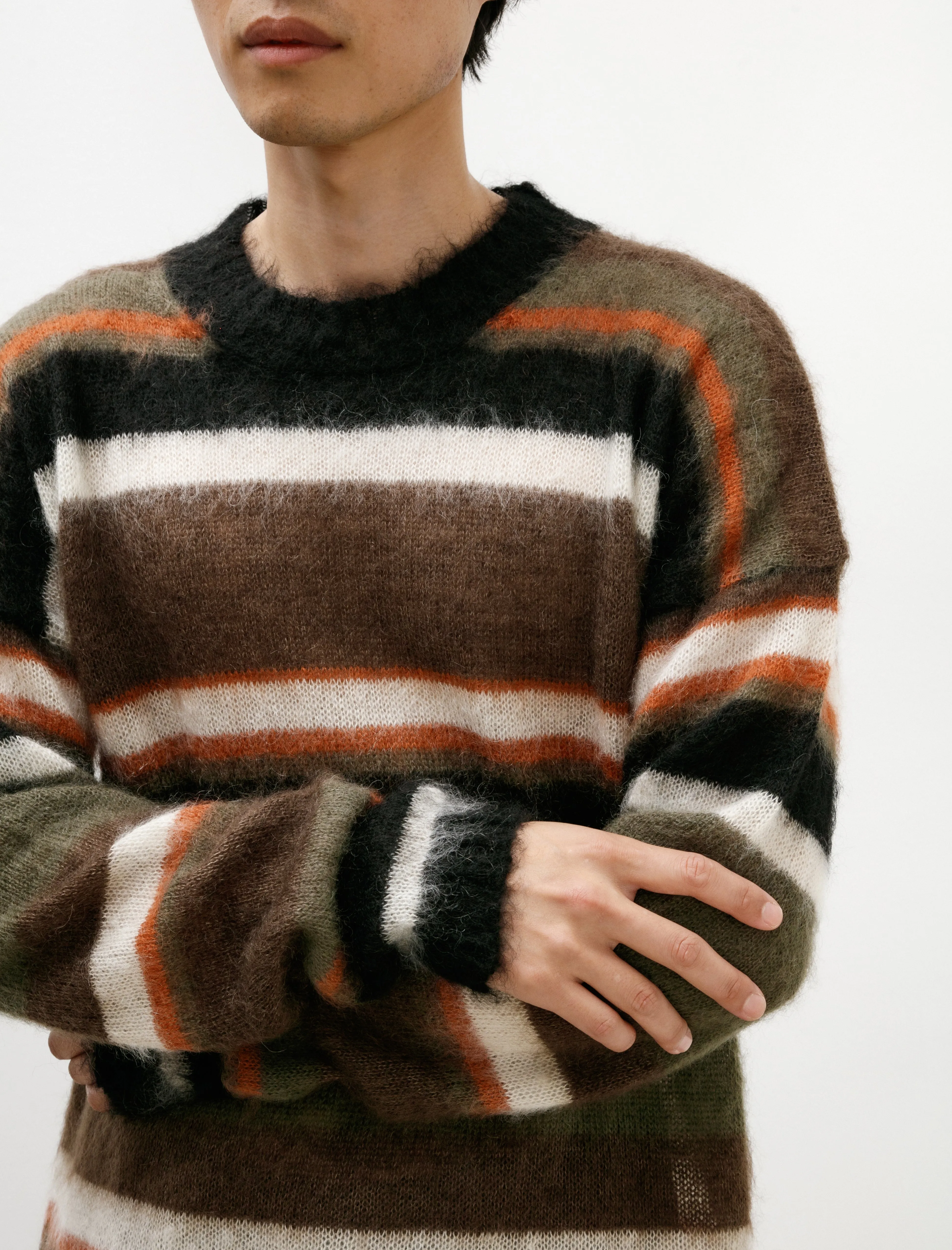 Stripe Mohsil Jumper Khaki