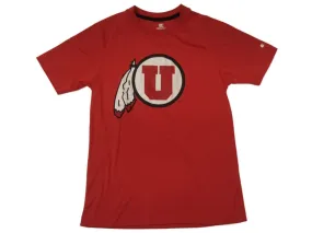Utah Utes Colosseum YOUTH Boy's Red Performance Short Sleeve T-Shirt 12-14 (M)