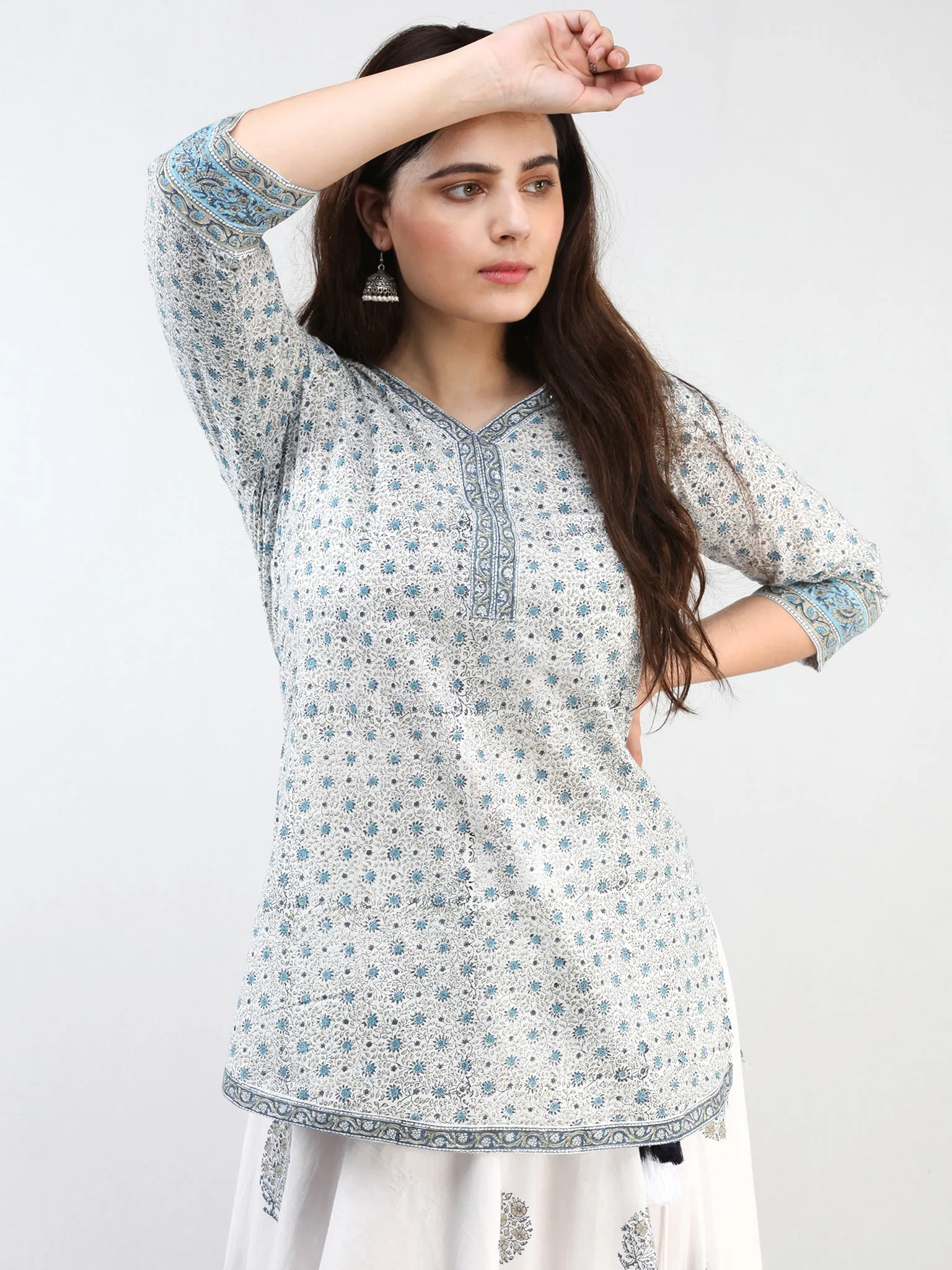Zohra Nofee - Set of Top Skirt & Dupatta - KS43E2504D