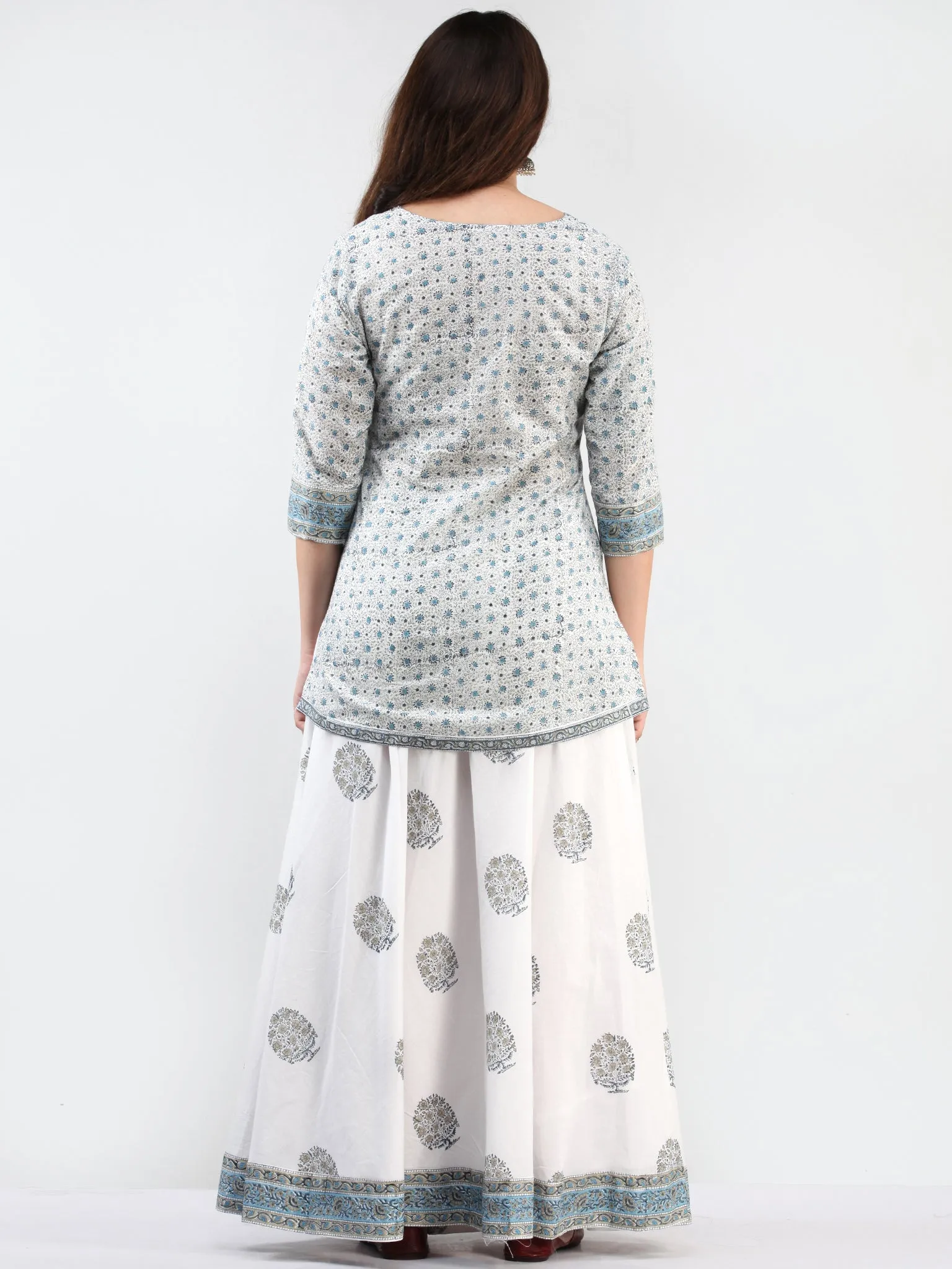 Zohra Nofee - Set of Top Skirt & Dupatta - KS43E2504D