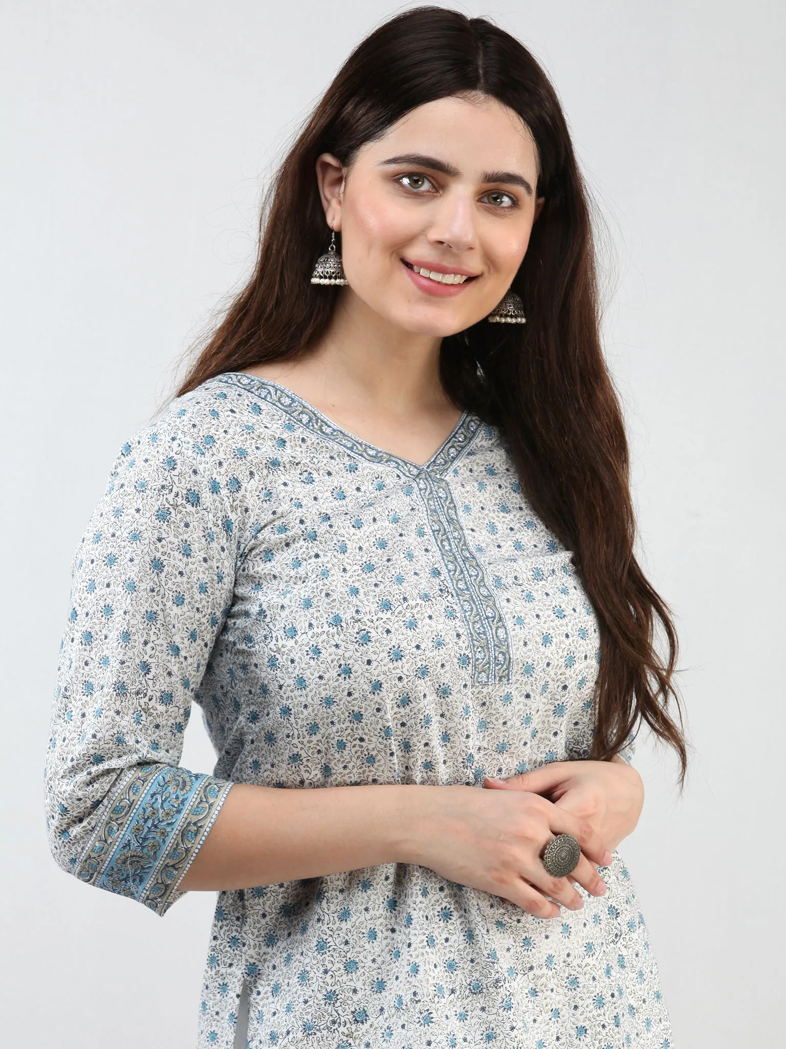 Zohra Nofee - Set of Top Skirt & Dupatta - KS43E2504D