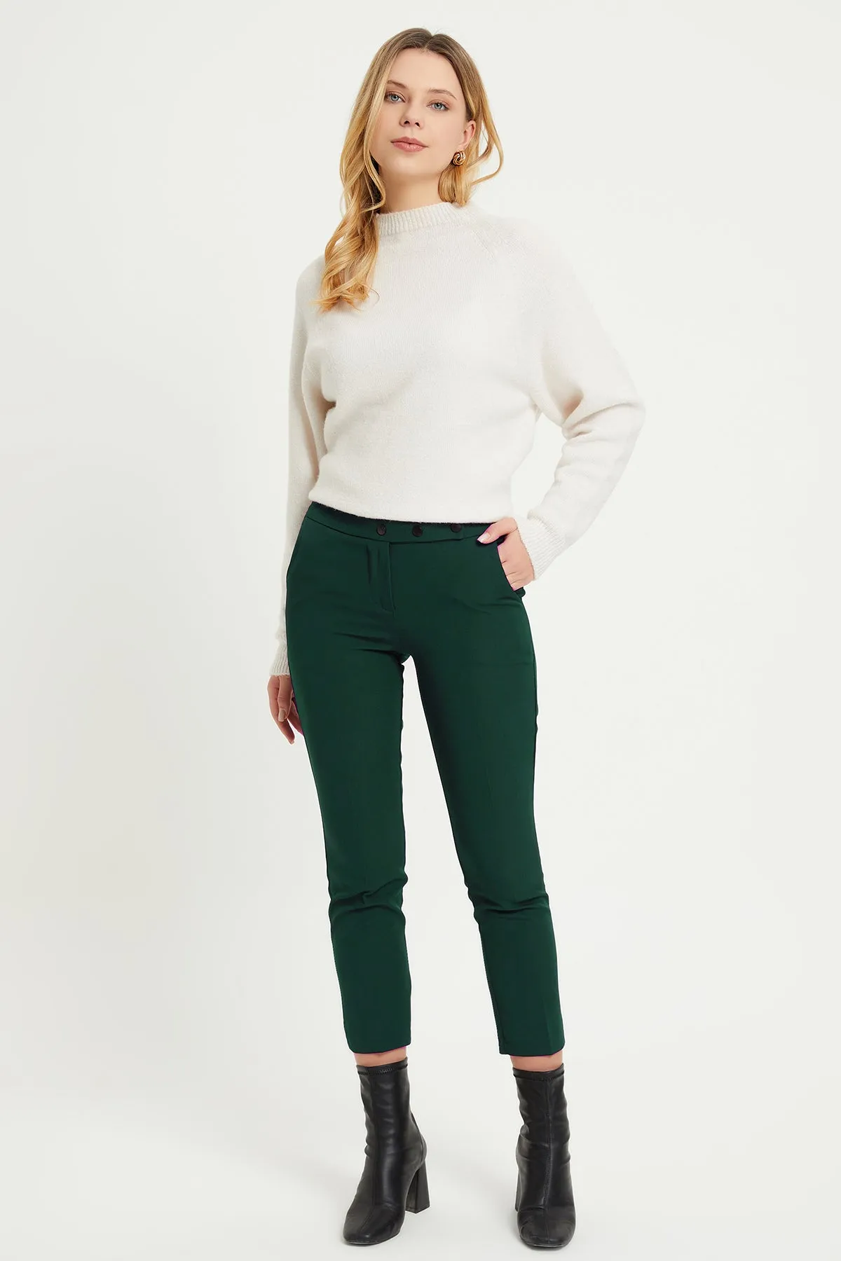 ZRF Women Cigarette 3 Snap Pants - Emerald - Brive-la-Gaillarde